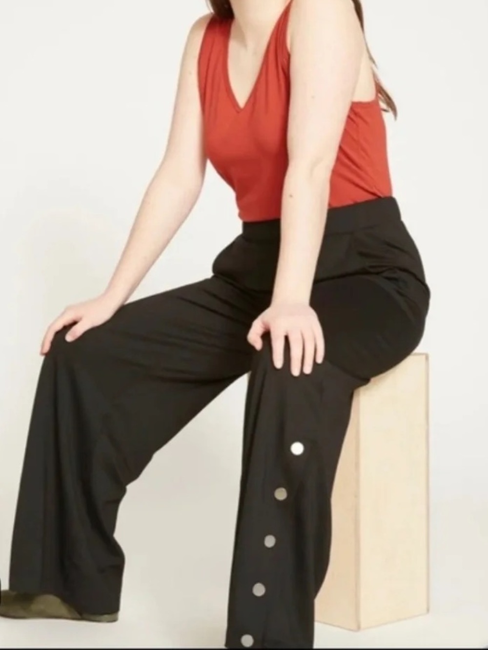 NEW Universal Standard Novelty Button Pants in Black Size S